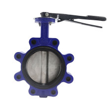 Bundor 14  ansi lug style fully lugged butterfly valve GG25 ductile iron butterfly valves manufacturers